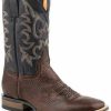 Boot * | Stetson Men'S Obadiah Oiled Bison Western Boots Wide Square Toe