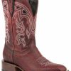 Boot * | Stetson Women'S Meadow Exotic Shark Boots Square Toe Black