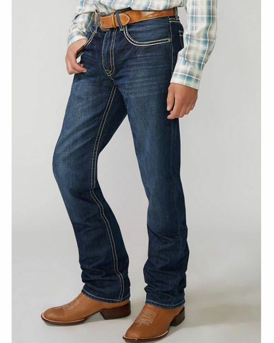 Jean * | Stetson Rock Fit Barbwire "X" Stitched Jeans For Men'S