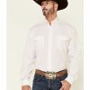 Shirt * | Stetson Men'S Small Check Plaid Long Sleeve Button-Down Western Shirt Pink