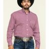 Shirt * | Stetson Men'S Coffee Bean Geo Print Button Long Sleeve Western Shirt