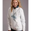 Sweatshirt * | Stetson Women'S Cowgirl Graphic Sweatshirt White