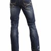 Jean * | Stetson Men'S Rocker Fit Straight Leg Jeans Dark Stone