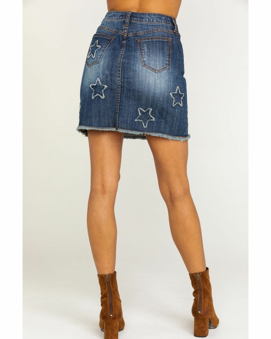 Skirt * | Stetson Women'S Star Denim Skirt Blue