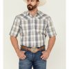 Shirt * | Stetson Men'S Gold Dust Dobby Plaid Short Sleeve Snap Western Shirt