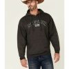 Sweatshirt * | Stetson Men'S Grey Logo Sleeve Pullover Hooded Sweatshirt