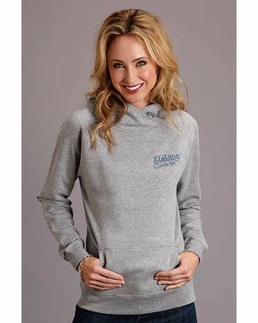 Sweatshirt * | Stetson Women'S Buffalo Sweatshirt Grey