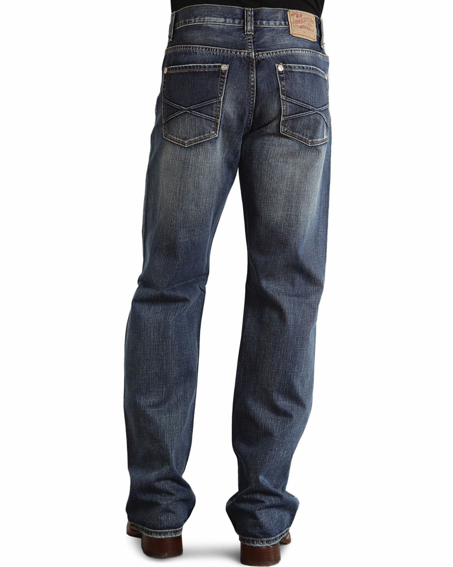 Jean * | Stetson Modern Fit Embossed "X" Stitched Jeans For Men'S Med Wash