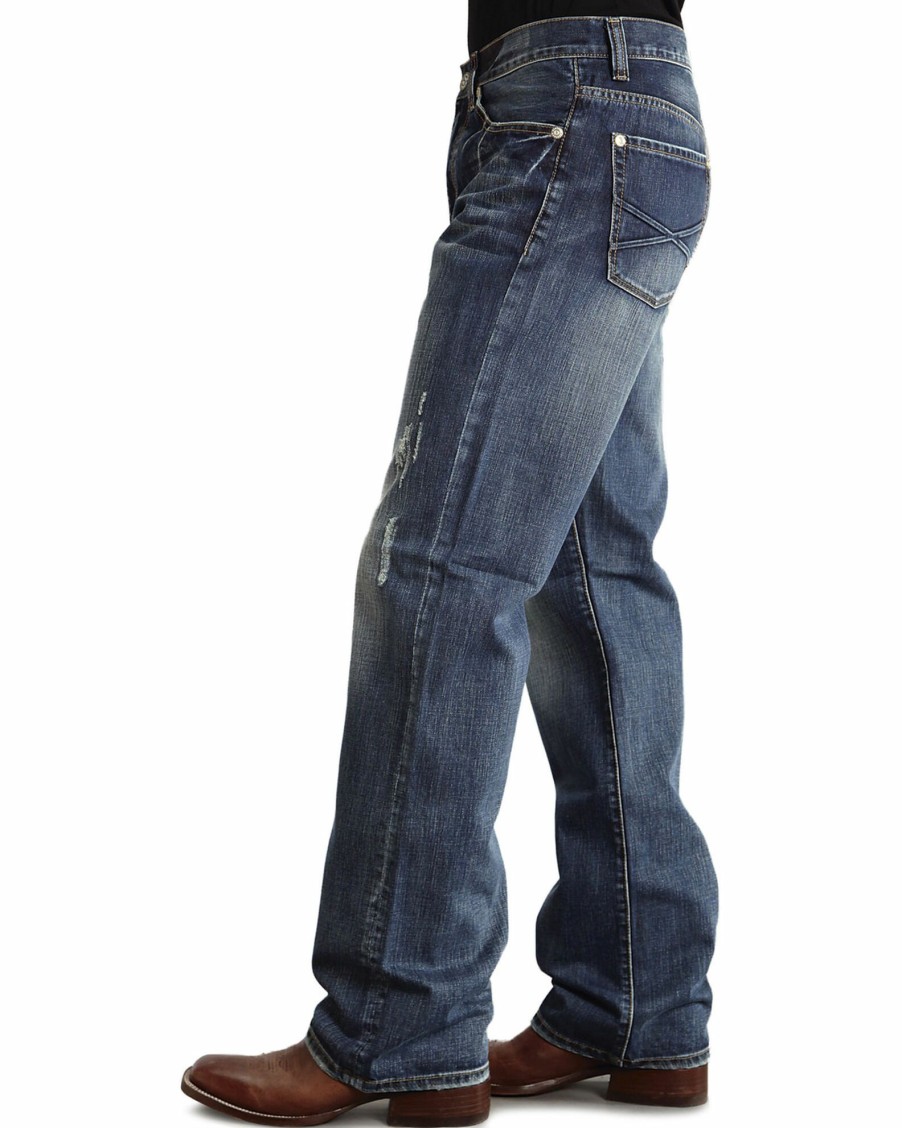 Jean * | Stetson Modern Fit Embossed "X" Stitched Jeans For Men'S Med Wash