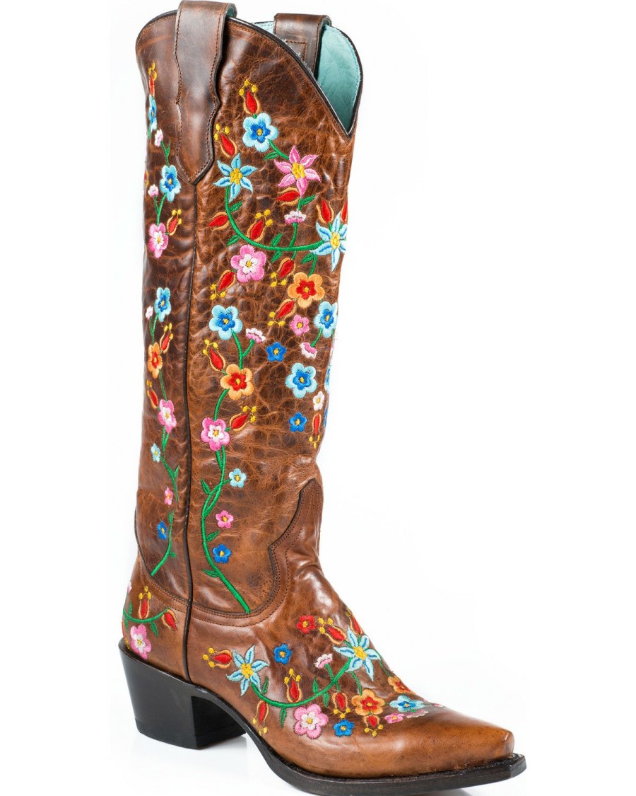 Boot * | Stetson Women'S Flora Snip Toe Western Boots Brown