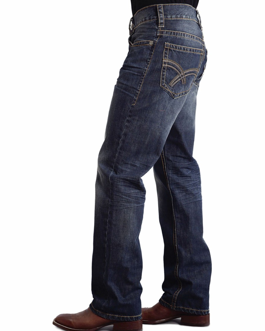 Jean * | Stetson Modern Fit Curved "X" Stitched Jeans For Men'S Med Wash