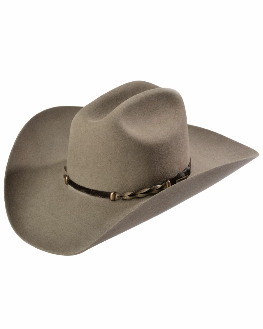 Hat * | Stetson Portage 4X Buffalo Fur Felt Hat For Men'S Stone