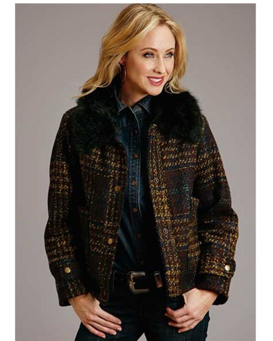 Jacket * | Stetson Women'S Boucle Plaid Jacket Multi