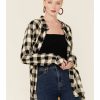 Shirt * | Stetson Women'S Buffalo Black Plaid Snap Shirt White