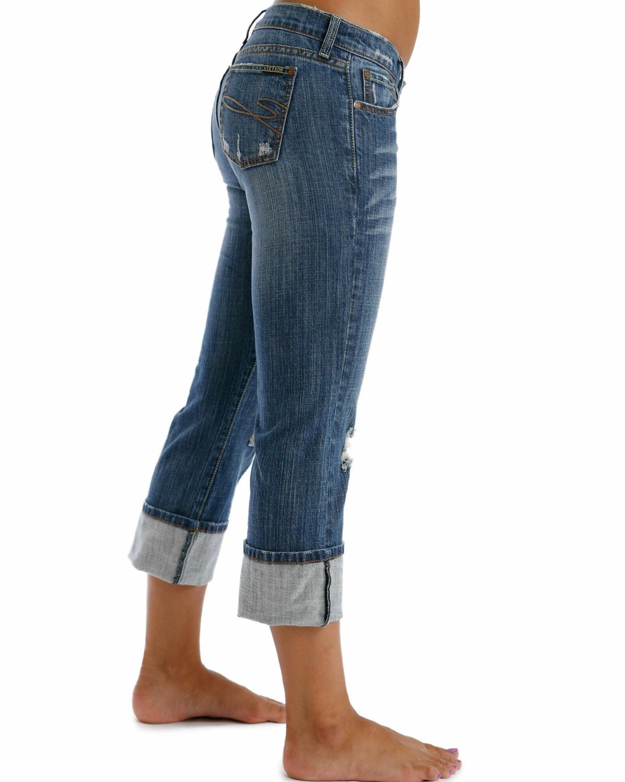 Jean * | Stetson Women'S Distressed Capris Denim