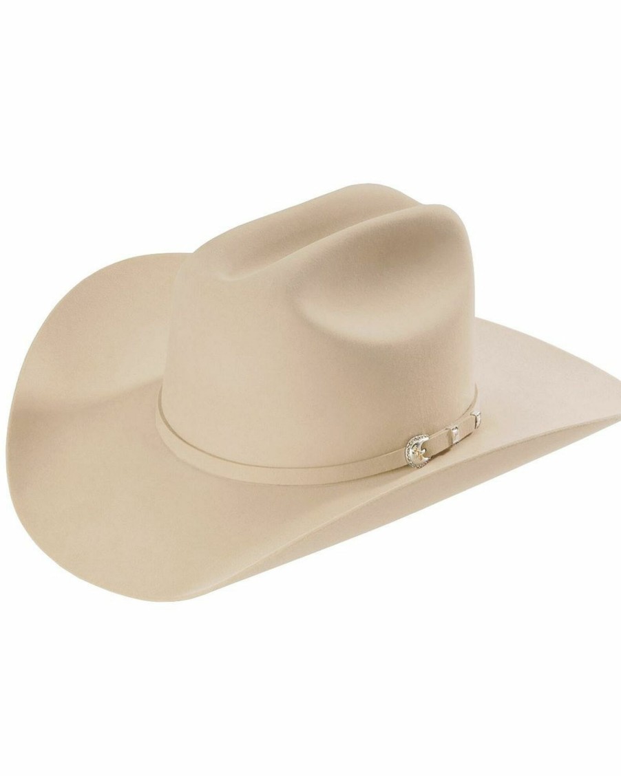 Hat * | Stetson Men'S 10X Shasta Fur Felt Western Hat Silverbelly