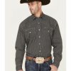 Shirt * | Stetson Men'S Boot Barn Exclusive Original Rugged Geo Print Long Sleeve Western Shirt Black