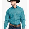 Shirt * | Stetson Men'S High Fidelity Geo Print Long Sleeve Western Shirt