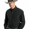 Shirt * | Stetson Men'S Solid Button Oxford Long Sleeve Western Shirt