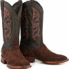 Boot * | Stetson Men'S Leather Hippo Boots Square Toe Brown