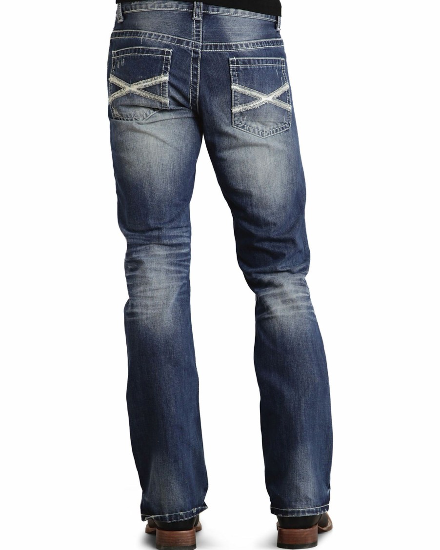 Jean * | Stetson Men'S Premium Rocks Fit Boot Cut Jeans Med Wash