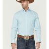 Shirt * | Stetson Men'S Deco Geo Print Long Sleeve Button-Down Western Shirt Blue