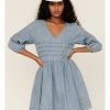 Dress * | Stetson Women'S Denim Pleat Top Dress Blue