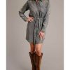 Dress * | Stetson Women'S Long Sleeve Shirt Dress Black