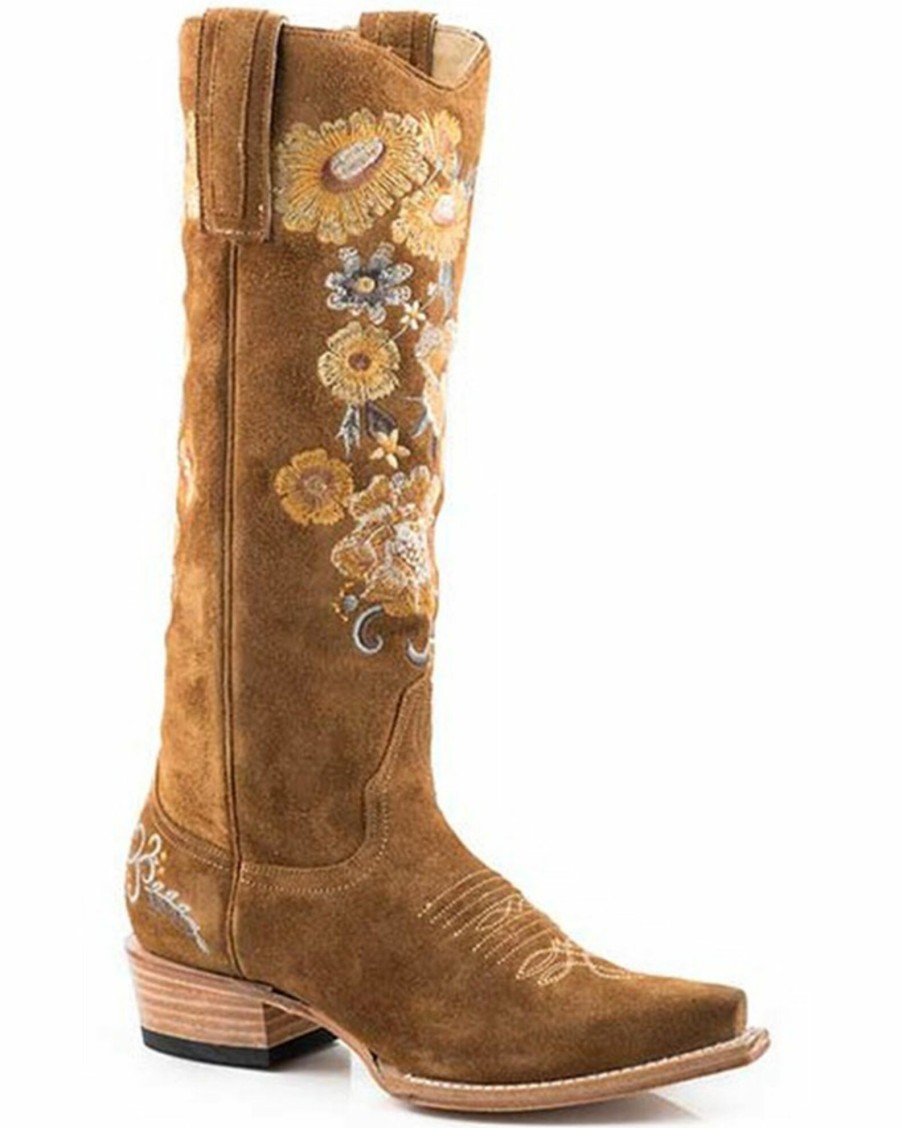 Boot * | Stetson Women'S June Western Boot Snip Toe Brown