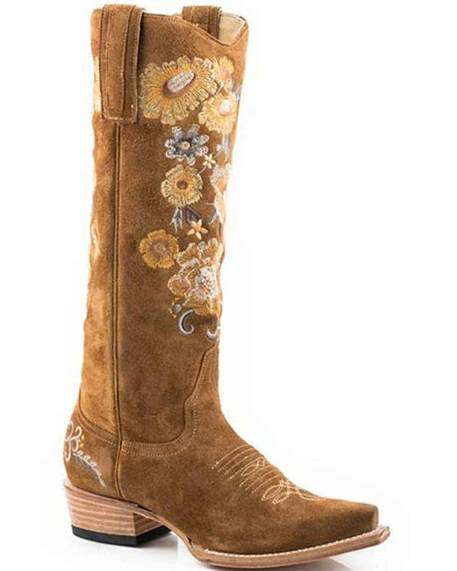 Boot * | Stetson Women'S June Western Boot Snip Toe Brown