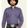 Shirt * | Stetson Men'S Classic Medallian Geo Print Long Sleeve Western Shirt