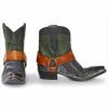 Boot * | Stetson Women'S Jade 7 Harness Western Boots Snip Toe Green