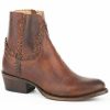 Boot * | Stetson Women'S Pixie Western Booties Round Toe Brown