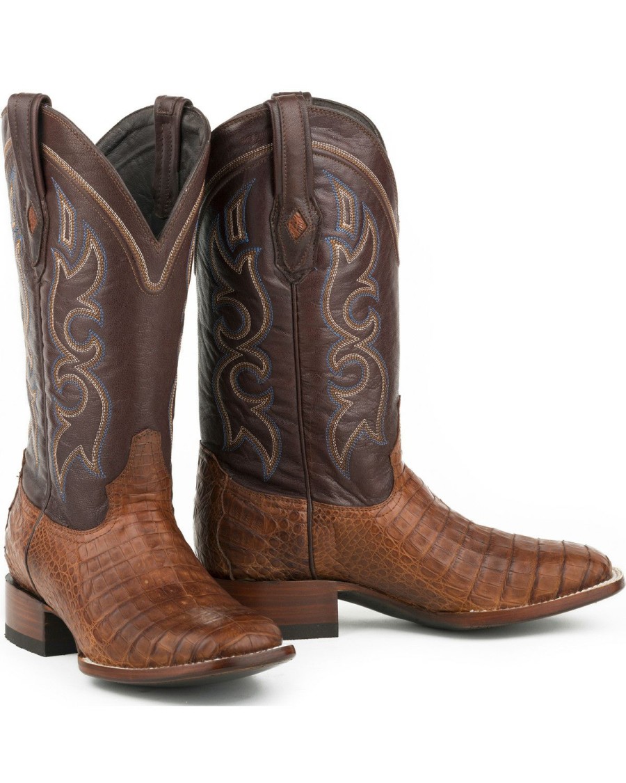 Boot * | Stetson Men'S Branson Caiman Exotic Boots Brown