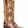 Boot * | Stetson Women'S Vintage Tulip Underlay Western Boots Brown