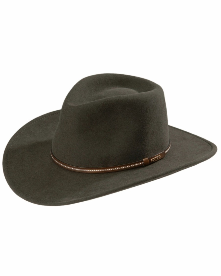 Hat * | Stetson Gallatin Crushable Wool Hat For Men'S Sage