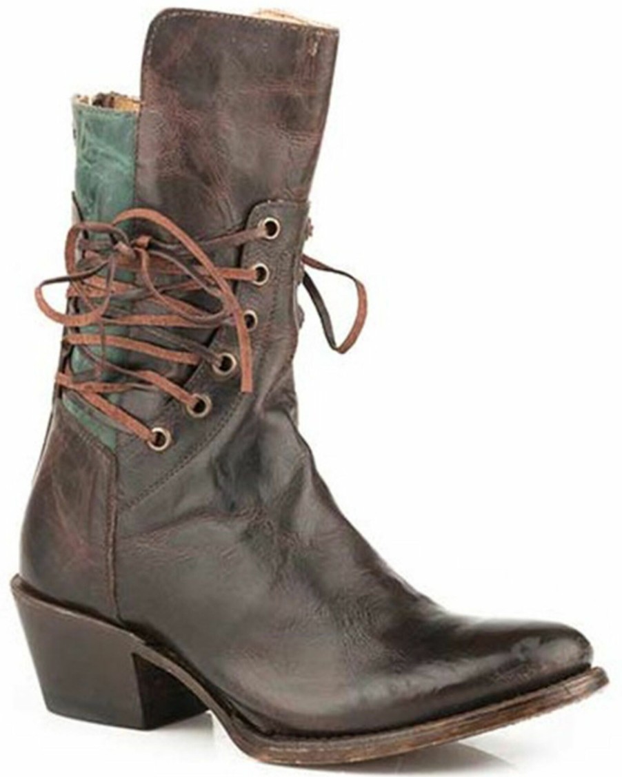 Boot * | Stetson Women'S Emory Western Boots Round Toe Brown