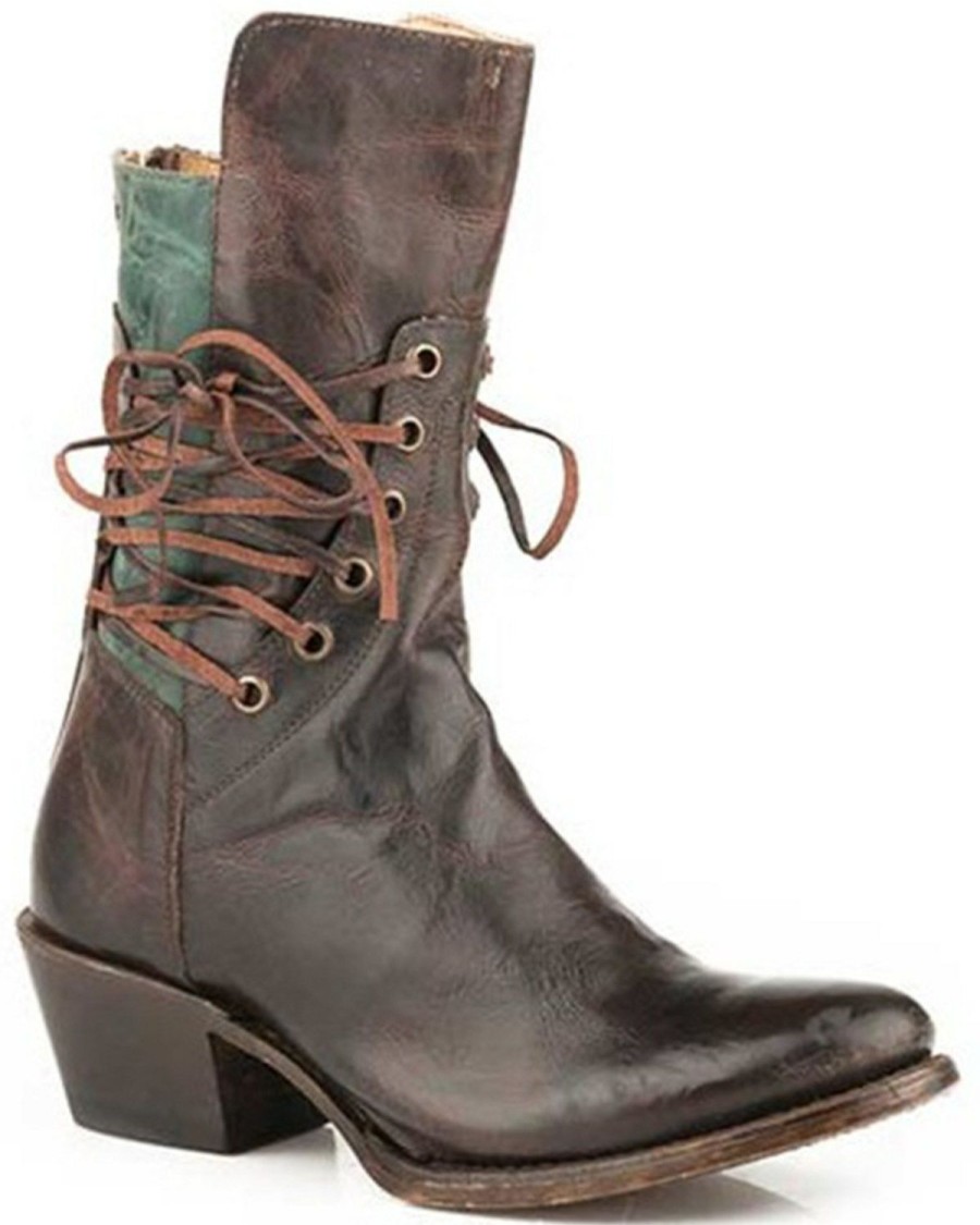 Boot * | Stetson Women'S Emory Western Boots Round Toe Brown