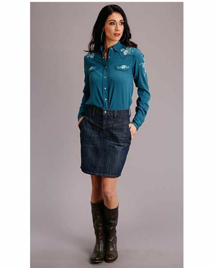 Skirt * | Stetson Women'S Dark Denim Skirt Blue