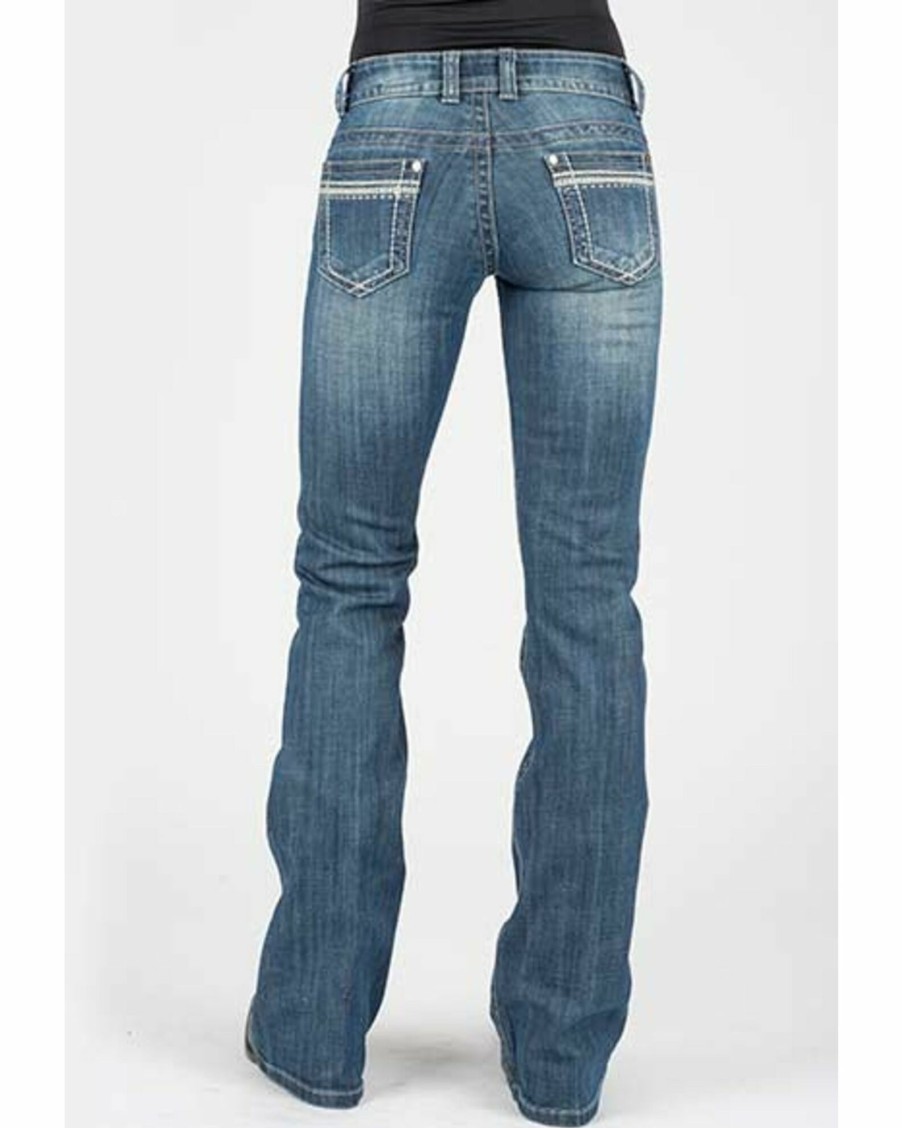 Jean * | Stetson Women'S 816 Medium Stitched Bootcut Jeans Blue