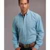 Shirt * | Stetson Men'S Circuit Geo Print Long Sleeve Western Shirt