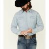 Shirt * | Stetson Men'S Original Rugged Denim Long Sleeve Snap Western Shirt Blue