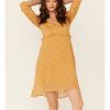 Dress * | Stetson Women'S Horseshoe Print Dress Mustard