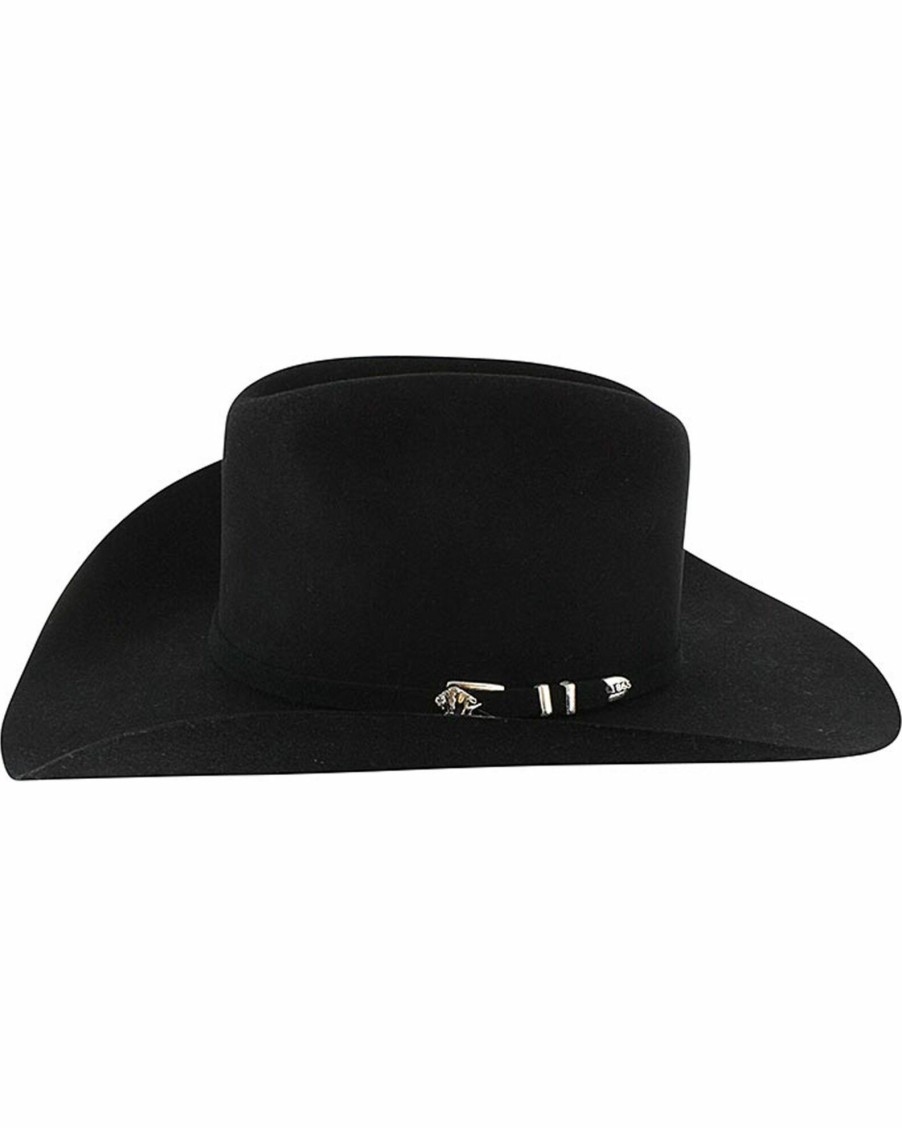 Hat * | Stetson Men'S Apache 4X Buffalo Felt Hat Black