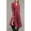 Dress * | Stetson Women'S Southwestern Print Maxi Dress Wine