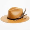 Hat * | Stetson Juno Feather Western Straw Hat For None Sand