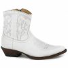 Boot * | Stetson Women'S Anika Western Booties Snip Toe White