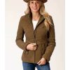 Jacket * | Stetson Women'S Diamond Quilted Suede Jacket Tan