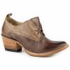 Boot * | Stetson Women'S Oakley Western Booties Round Toe Brown