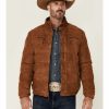 Jacket * | Stetson Men'S Suede Lined Storm-Flap Puffy Jacket Tan